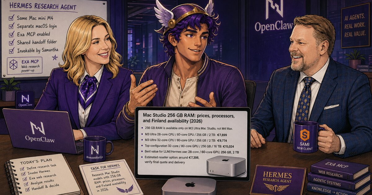 Hermes Joins Samantha: A Research Agent on the Same Mac mini M4